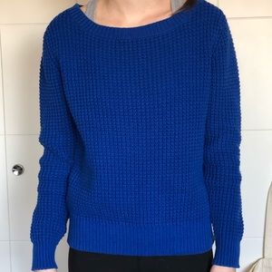 Blue knit sweater